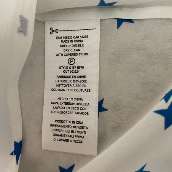 Silk Camisole with Blue Star from Equipment - Picture 12 of 12
